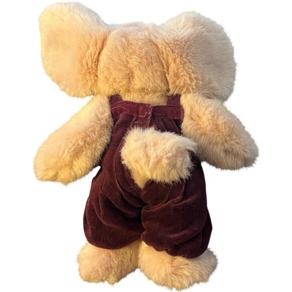 Vtg BOYDS BEARS "Primrose Pig" Purple Overalls Jointed Collectible Plush 10" T - Picture 9 of 16